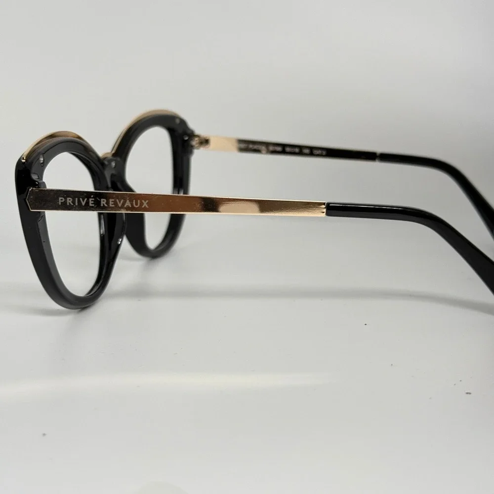 Prive Revaux Sunset Place S‎ 807M9 Black Gold Polarized Cat Eye Sunglasses 21834